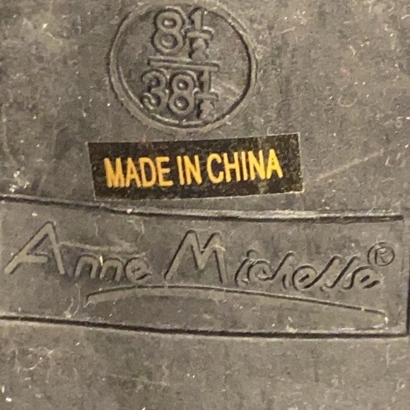 Vintage Anne Michelle Heels stiletto 5" Faux suede Royal Blue size 8.5 - Picture 8 of 15